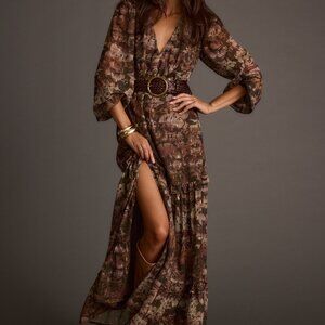 12th Tribe Raindance Floral Long Sleeved Maxi Dress Size S